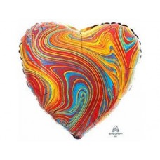 Сердце Мрамор Colorful 18"/45 см
